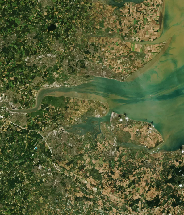 luchtfoto estuarium